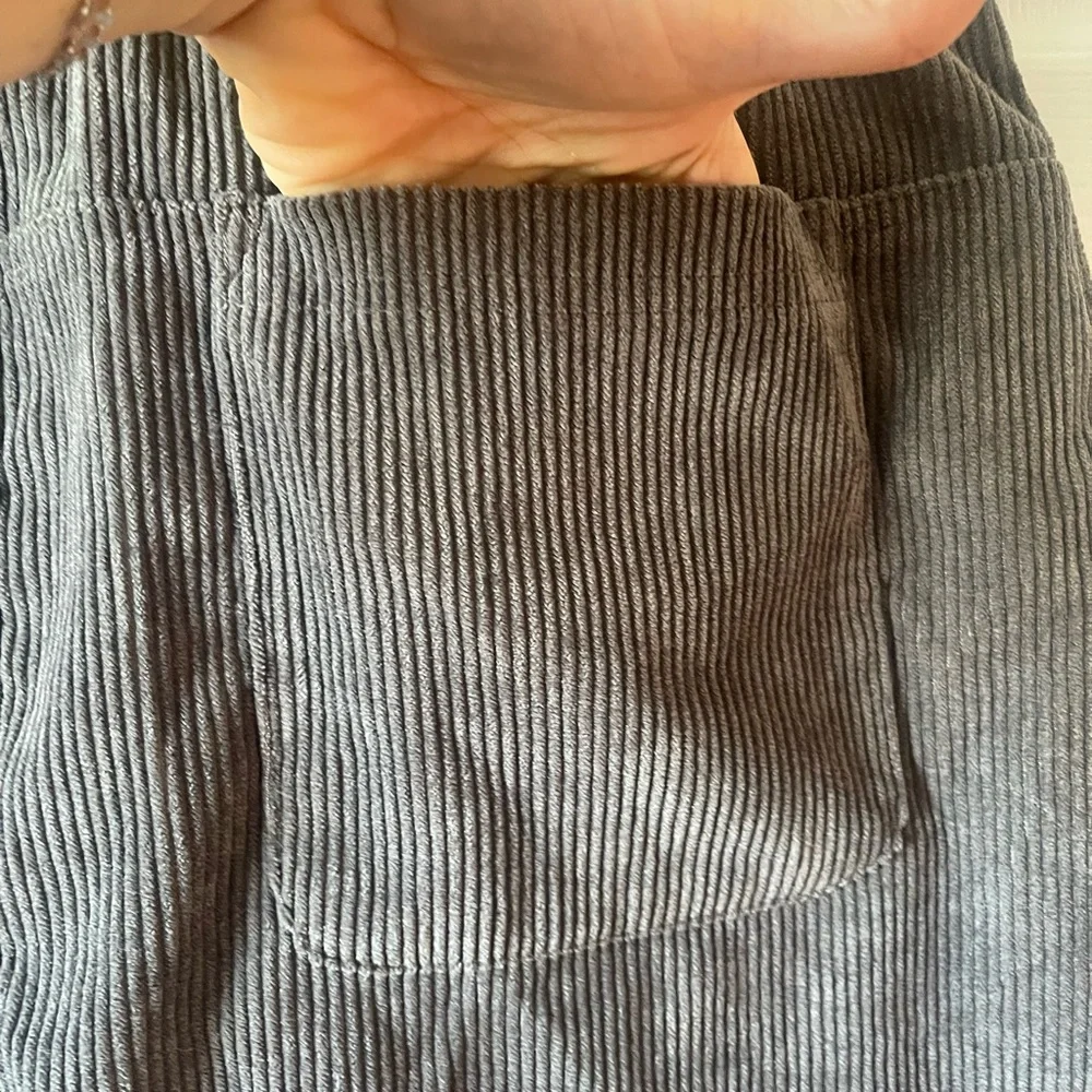 Wishlist Corduroy Mini Skirt - Charcoal Gray - Picture 6 of 10